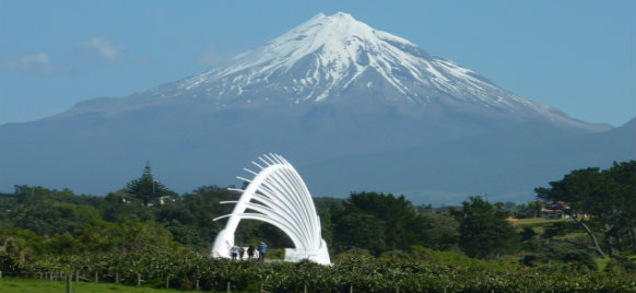 View of Mt Taranaki from New Plymouth Airport
